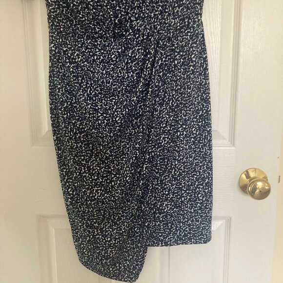NWT Banana Republic Navy Faux Wrap Assymetrical Dress Size S - Picture 5 of 6